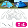 50 X HEAVY DUTY GALVANISED STEEL TENT PEGS METAL CAMPING CANOPY HIGH QUALITY NEW