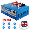Car Battery Charger 10A Heavy Duty 12V/24V Vehicle Repair Lorry Boat UK Shipping
