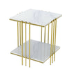Luxury Coffee Table Sofa Side 40cm Square Centre Accent Table Living Room Golden