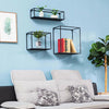 3 Size Metal Wall Shelf Mount Floating Bookcase Plant Hanging Decor Combination