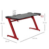 Gaming Desk w/ Gamepad Holder Cup Holder Headphone Hook Home Office