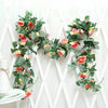 16Heads Artificial Faux Silk Flower Rose Leaf Garland Vine Home Party Decor 7Ft
