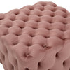 Pink Velvet Pouffe Ottoman Chesterfield Footstool Button Seat Coffee Table Stool