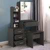 Dressing Table With Drawers Mirror Stool Set Makeup Desk Vanity Table Bedroom