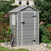 Large Plastic Apex Roof 4x3ft Outdoor Garden Storage Shed Bike Tools Shed House