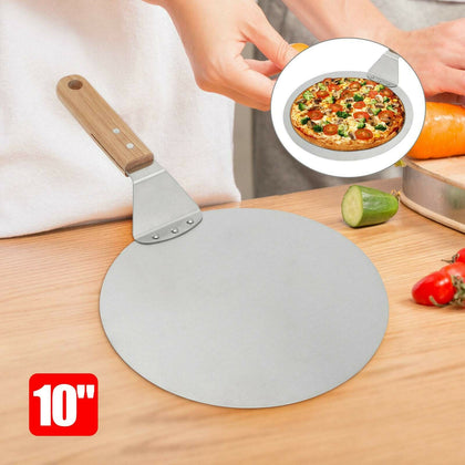 10' Pizza Peel Shovel Paddle Pancake Oven Baking Tools Wood Handle Aluminum UK