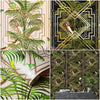 HOLDEN CONGO GEOMETRIC METALLIC WALLPAPER ART DECO TROPICAL ANIMALS PALM LEAVES