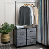 Metal Open Wardrobe Modern Storage Cabinet Tall Clothes Hanger Coat Drawers Rack