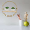 Floating Gold Metal Round Wall Shelf Holder Display Storage Rack Unit Decor UK