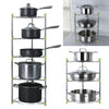 3/5 Tier Pan Pot Holder Cupboard Kitchen Cabinet Storage Organiser Rack Stand UK