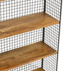 VonHaus Shelving Unit Bookcase | 4 Tier Display Shelves Solid Mango Wood & Iron