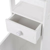 Bathroom Slim Floor Cabinet Narrow Wooden Storage Cupboard Toilet With Drawers