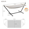 Swinging Hammock with Steel Stand Frame Garden Camping Outdoor Patio White UK