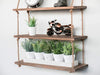 Hanging Rope Shelf 3 Wooden Shelves Home Decor Floating Display Storage Unit