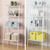 4 Tiers Metal Ladder Bookcase Bookshelf Storage Shelving Rack Organizer Stand UK