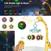 Baby Musical Crib Bed Bell Cot Mobile Moon& Stars Night Light Nusery Lullaby Toy