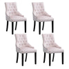 2pcs Accent Knocker Velvet Soft Fabric Dining Chairs Studded Padded Armchairs UK