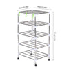 5 Tier Corner Plate Kitchen Bathroom Cupboard Organiser Tidy Storage Rack Stand