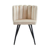 Modern Home Dining Chairs Soft Velvet Petal Backrest Dresser Chair Grey / Pink