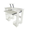 White Office Computer Desk Study PC Writing Gaming Table Home Workstation Shelf