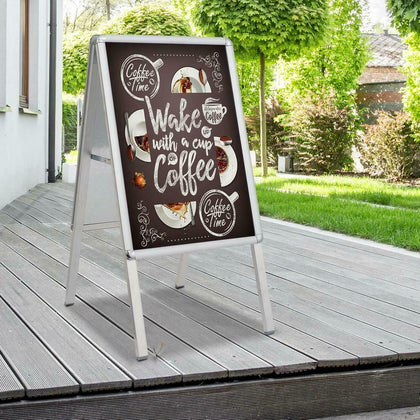 A1 A2 ALUMINIUM PAVEMENT POSTER SIGN A-BOARD SNAP FRAME SHOP DISPLAY STAND UK