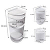 Rotatable Corner Shower Caddy Rack Storage Cabinet Soap Shelf Bathroom Organiser