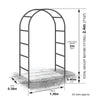 2.4m Metal Garden Arch Heavy Duty Strong Tubular Rose Climbing Plants Archway