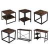 Industrial Wooden Sofa Console Table Storage Shelf Occasional Desk Living Room