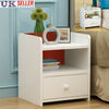 Morden Chic White Wood Bedside Table Night Cabinets With 1 Storage Drawers Unit