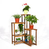 Wooden Flower Plant Pot Shelf Stand 7 Holder Garden Terrace Florist Vintage Rack