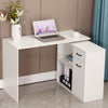 Corner Computer Desk 360°Rotating L Shaped Workstation Home Office Table White