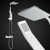 8" Twin Head Thermostatic Bar Shower Mixer Bathroom Chrome Valve Set