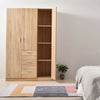 3 Door 3 Drawer Wardrobe Oak Triple Wardrobe Bedroom Furniture Hanging Rail UK