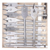 13 Pc Wood Drill Bit Set Spade Flat Hex Shank Bits 150mm Length 6-25mm Woodworks