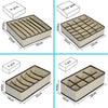 5x Foldable Underwear Bra Socks Drawer Organiser Divider Storage Box