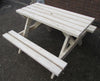 Wooden Picnic Table Bench Pub Garden Outdoor