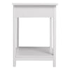 White Bedside Cabinet Side Table with Drawer Shelf Storage Corner Coffee Table