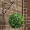 1/2x Gardman Artificial Decorative Hanging Topiary Ball Green Leaf Effect+ Chain
