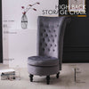 Velvet Dressing Table Stool Chair Storage Accent Throne Fireside Chair High Back