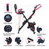 3 IN 1 Folding Magnetic Exercise Bike Home Gym Fitness Bicycle Cycling Machine