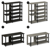 Furinno Turn-N-Tube Multi Tiers Shoe Storage Rack Espresso/Black and Grey/Black