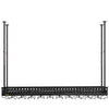 Ceiling-Mounted Bar Wine Rack Wine Glass Hanging Rack 46.9x13in Black