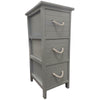 Wooden 3 Tier Grey Bathroom Cabinet Drawers Storage Cupboard Organiser Unit