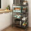 3/4Tier Kitchen Trolley on Wheels Drawer Baskets Rolling Cart Storag Rack Handle