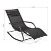 Mondeer Rocking Lounger Chair Zero Gravity Rocker Patio Garden Recliner Black
