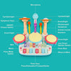 5 in 1 Electronic Baby Drum Kit Toy Set Kids Musical Instruments w/Microphone