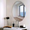 Oval Mirror Wall Mounted Frameless Unframed Bathroom Bedroom Mirror Home Decor