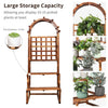 Arched Hollow Grid Wooden Storage Flower Pot Hanger Planter Climbing Stand Shelf