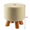 Luxury Chic Wooden Footstool Pouffe Stool Foot Rest Padded Seat Shabby Kids Seat