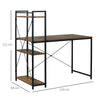 Industrial Large Office Desk Metal Vintage Writing Computer Table Shelf Shelves